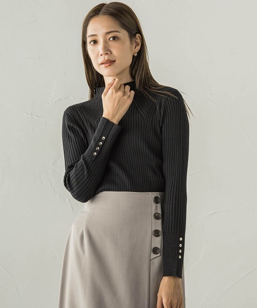 ketty(ケティ)の「ヒートハイネックプルオーバー≪手洗い可能≫(ニット/セーター・レディース・レッド/パープル/アイボリー/ブラック/オフホワイト/ブラウン・M)」の7枚目の写真