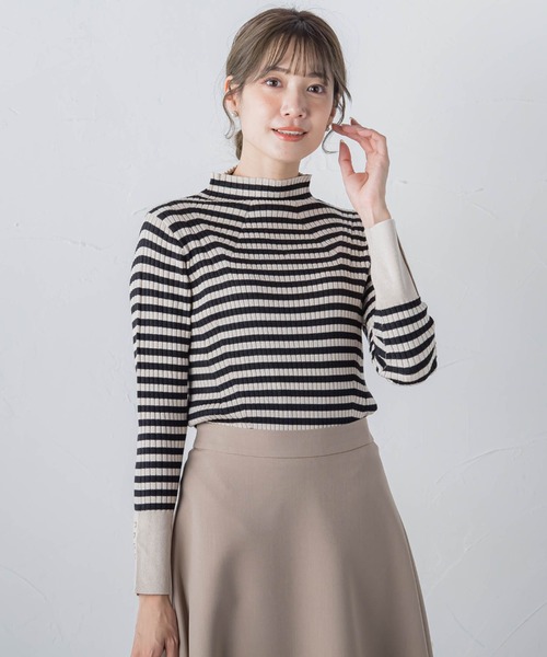 ketty(ケティ)の「ヒートハイネックプルオーバー≪手洗い可能≫(ニット/セーター・レディース・レッド/パープル/アイボリー/ブラック/オフホワイト/ブラウン・M)」の21枚目の写真
