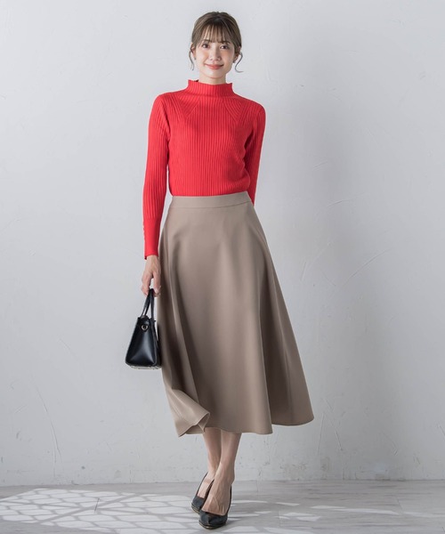 ketty(ケティ)の「ヒートハイネックプルオーバー≪手洗い可能≫(ニット/セーター・レディース・レッド/パープル/アイボリー/ブラック/オフホワイト/ブラウン・M)」の16枚目の写真