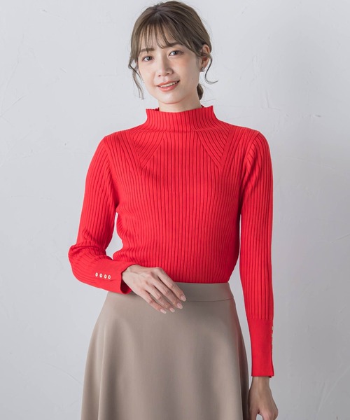 ketty(ケティ)の「ヒートハイネックプルオーバー≪手洗い可能≫(ニット/セーター・レディース・レッド/パープル/アイボリー/ブラック/オフホワイト/ブラウン・M)」の15枚目の写真