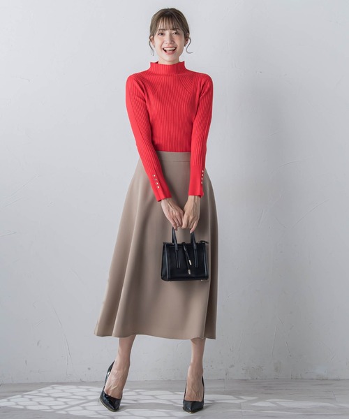 ketty(ケティ)の「ヒートハイネックプルオーバー≪手洗い可能≫(ニット/セーター・レディース・レッド/パープル/アイボリー/ブラック/オフホワイト/ブラウン・M)」の12枚目の写真