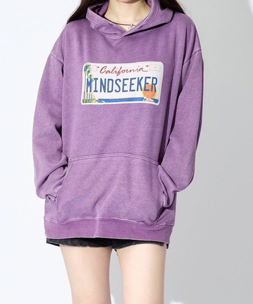mindseeker（マインドシーカー）の「Number Plate Light Hoodie（パーカー・メンズ・ブラック/パープル/グレー・M/XL/L）」の3枚目の写真