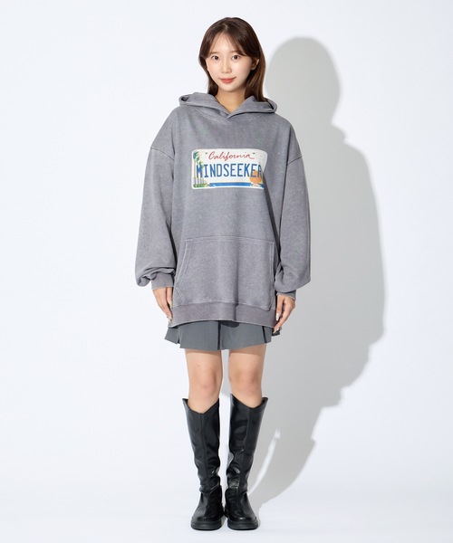 mindseeker（マインドシーカー）の「Number Plate Light Hoodie（パーカー・メンズ・ブラック/パープル/グレー・M/XL/L）」の12枚目の写真