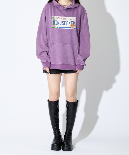 mindseeker（マインドシーカー）の「Number Plate Light Hoodie（パーカー・メンズ・ブラック/パープル/グレー・M/XL/L）」の7枚目の写真