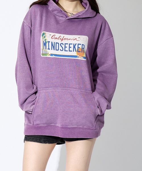 mindseeker（マインドシーカー）の「Number Plate Light Hoodie（パーカー・メンズ・ブラック/パープル/グレー・M/XL/L）」の5枚目の写真