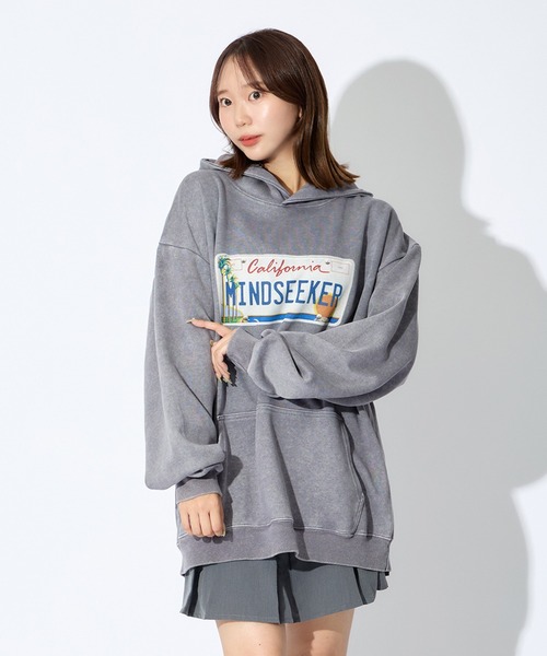 mindseeker（マインドシーカー）の「Number Plate Light Hoodie（パーカー・メンズ・ブラック/パープル/グレー・M/XL/L）」の11枚目の写真