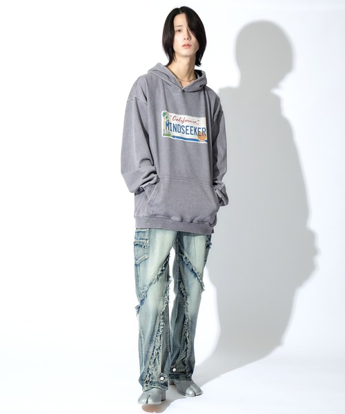 mindseeker（マインドシーカー）の「Number Plate Light Hoodie（パーカー・メンズ・ブラック/パープル/グレー・M/XL/L）」の19枚目の写真