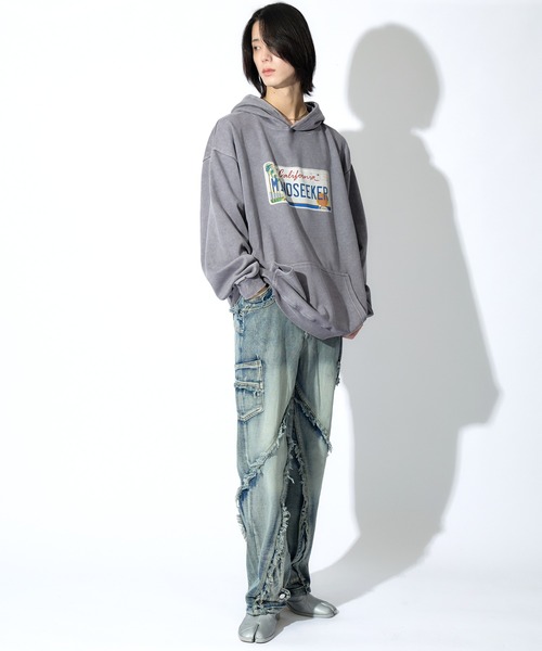 mindseeker（マインドシーカー）の「Number Plate Light Hoodie（パーカー・メンズ・ブラック/パープル/グレー・M/XL/L）」の9枚目の写真