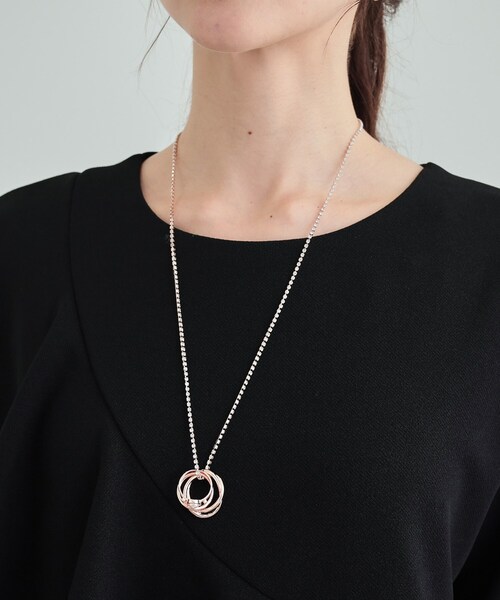 SHOO・LA・RUE（シューラルー）の「◆キラキラチェーン スリーリングネックレス（ネックレス・レディース・ピンクゴールド/ゴールド/シルバー・00）」の8枚目の写真