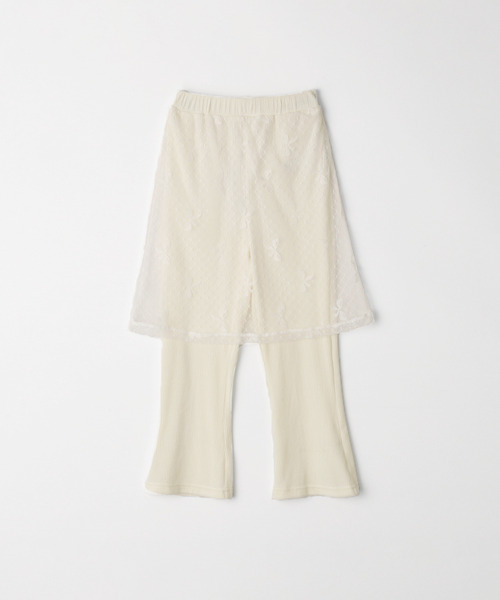 coca(coca)(コカ)の「キッズ チュールスカートレイヤードパンツ(その他パンツ・キッズ・アイボリー/ブラック・150/140/120/130)」の17枚目の写真