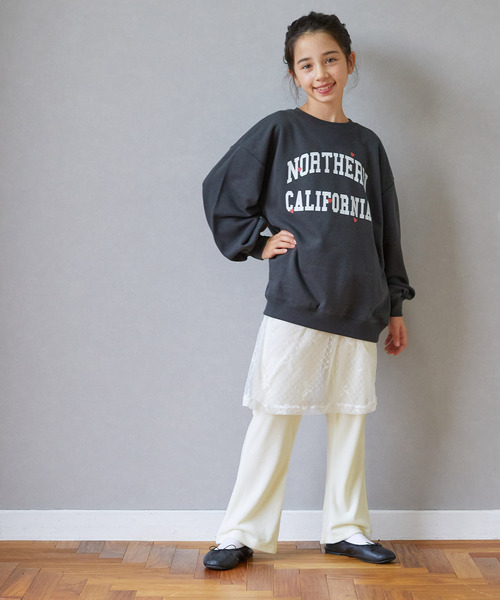 coca(coca)(コカ)の「キッズ チュールスカートレイヤードパンツ(その他パンツ・キッズ・アイボリー/ブラック・150/140/120/130)」の8枚目の写真