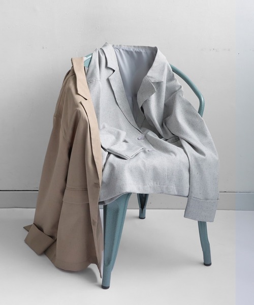 antiqua(アンティカ)の「テーラードジャケット(テーラードジャケット・レディース・ライトグレー/ナチュラル・ONESIZE)」の15枚目の写真