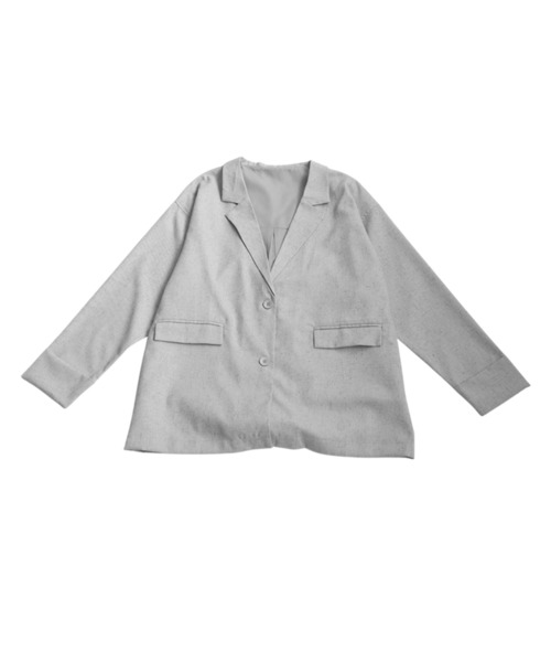 antiqua(アンティカ)の「テーラードジャケット(テーラードジャケット・レディース・ライトグレー/ナチュラル・ONESIZE)」の17枚目の写真