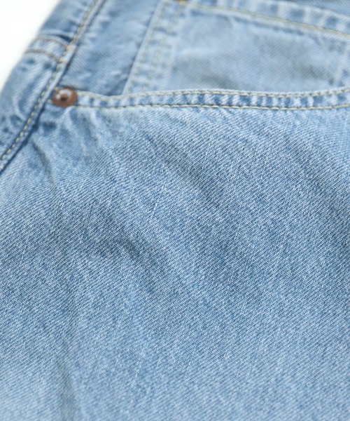 OMNIGOD（オムニゴッド）の「[OMNIGOD womens / オムニゴッド] 10ozデニム 5Pハンギングパンツ（サロペット/オーバーオール・レディース・ライトインディゴブルー・FREE）」の4枚目の写真
