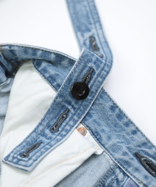 OMNIGOD（オムニゴッド）の「[OMNIGOD womens / オムニゴッド] 10ozデニム 5Pハンギングパンツ（サロペット/オーバーオール・レディース・ライトインディゴブルー・FREE）」の13枚目の写真