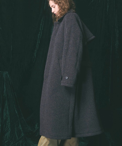 MAISON SPECIAL（メゾンスペシャル）の「《UNISEX》【Italian Dead Stock Fabric】Prime-Over Soutien Collar Coat/プライムオーバーステンカラーコート【MAISON SPECIAL/メゾンスペシャル】（ステンカラーコート・メンズ・ブラウン/カーキ/ブラック・2/1）」の8枚目の写真