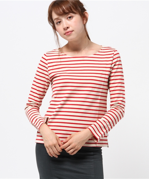 OUTLET(アウトレット)の「【Sheta】ボーダーカットソー(Tシャツ/カットソー・レディース・レッド・FREE)」の1枚目の写真