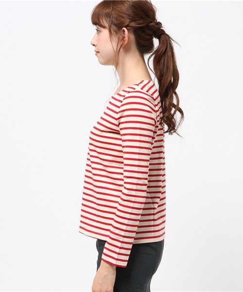 OUTLET(アウトレット)の「【Sheta】ボーダーカットソー(Tシャツ/カットソー・レディース・レッド・FREE)」の3枚目の写真