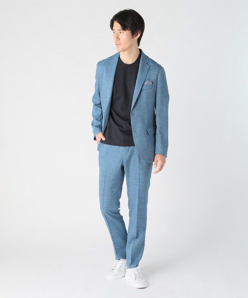 CROWDED CLOSET（クラウデッドクローゼット）の「Reflax スラブツイルスラックスパンツ（スラックス・メンズ・ブルー/チャコールグレー/ネイビー・01/02/03/04）」の6枚目の写真