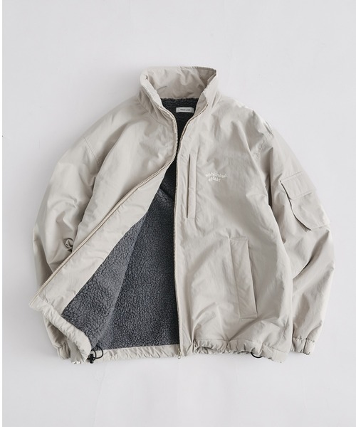 ADDED STAND NECK BOA BLOUSON / スタンドネック裏ボア中綿ブルゾン