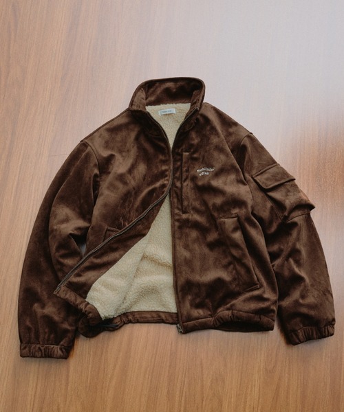 ADDED STAND NECK BOA BLOUSON / スタンドネック裏ボア中綿ブルゾン