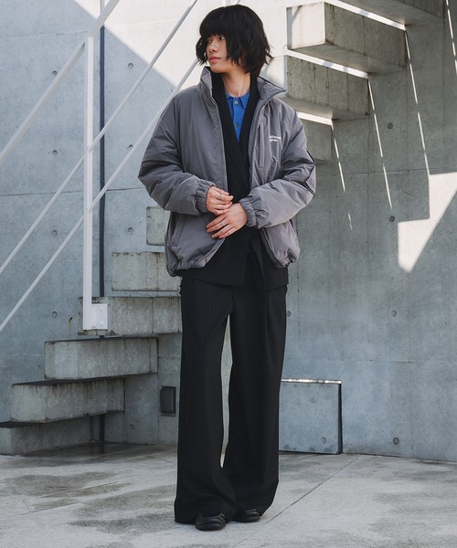 ADDED STAND NECK BOA BLOUSON / スタンドネック裏ボア中綿