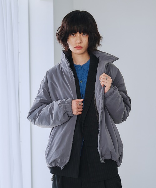 ADDED STAND NECK BOA BLOUSON / スタンドネック裏ボア中綿