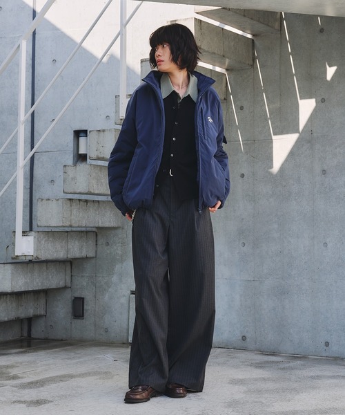 ADDED STAND NECK BOA BLOUSON / スタンドネック裏ボア中綿