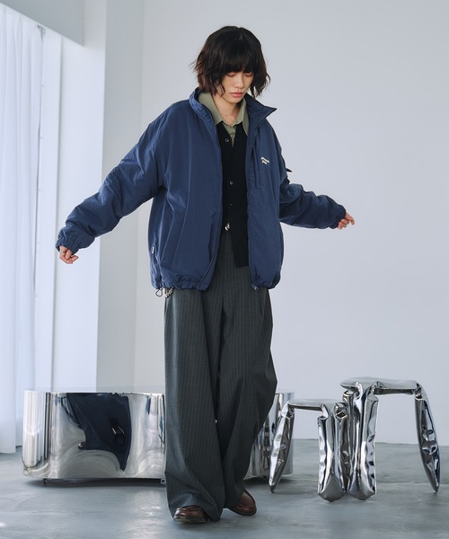 ADDED STAND NECK BOA BLOUSON / スタンドネック裏ボア中綿ブルゾン