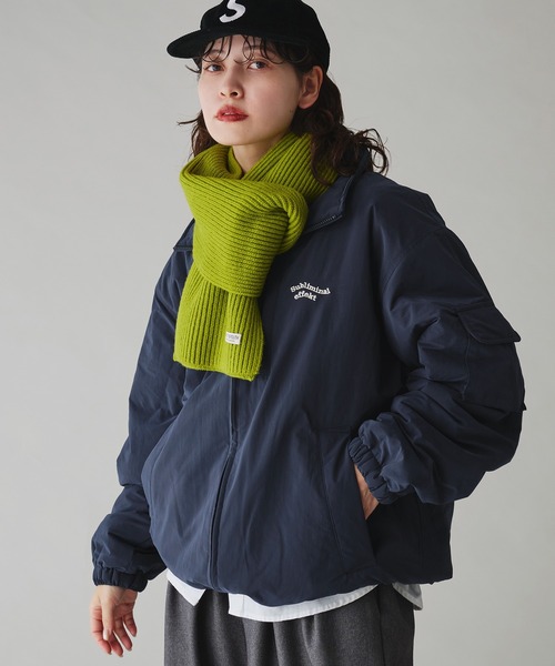 ADDED STAND NECK BOA BLOUSON / スタンドネック裏ボア中綿ブルゾン