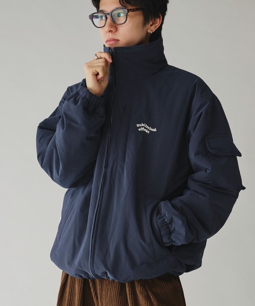 ADDED STAND NECK BOA BLOUSON / スタンドネック裏ボア中綿ブルゾン
