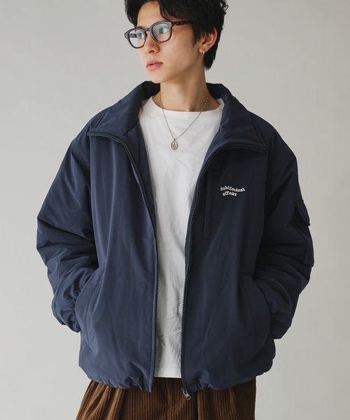 ADDED STAND NECK BOA BLOUSON / スタンドネック裏ボア中綿ブルゾン