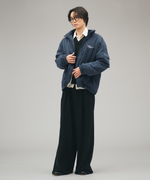 ADDED STAND NECK BOA BLOUSON / スタンドネック裏ボア中綿ブルゾン