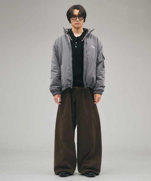 ADDED STAND NECK BOA BLOUSON / スタンドネック裏ボア中綿ブルゾン