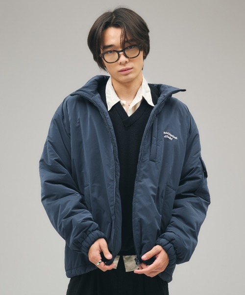 ADDED STAND NECK BOA BLOUSON / スタンドネック裏ボア中綿ブルゾン