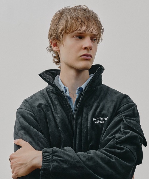 Adoon plain(アドーンプレーン)の「ADDED STAND NECK BOA BLOUSON / スタンドネック裏ボア中綿ブルゾン 【NEW COLOR】(ブルゾン・メンズ・ブラック/ネイビー/チャコールグレー/ベージュ・MEDIUM/LARGE/SMALL)」の17枚目の写真