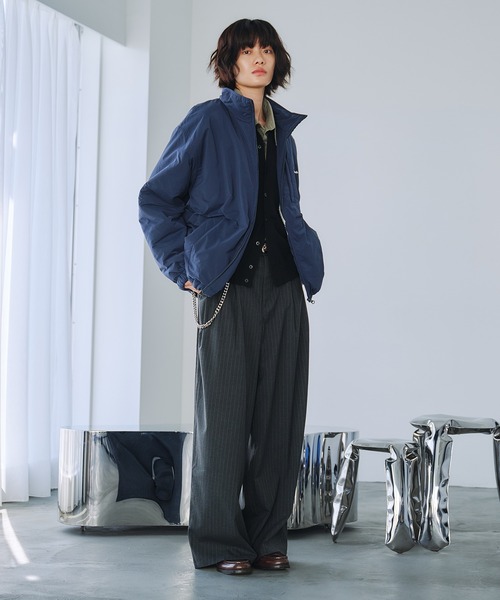 ADDED STAND NECK BOA BLOUSON / スタンドネック裏ボア中綿ブルゾン