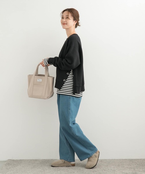 URBAN RESEARCH DOORS(アーバンリサーチドアーズ)の「『UR TECH』裏起毛サイド釦スウェット(スウェット・レディース・ブラック/グレー系その他/ピンク・MEDIUM)」の11枚目の写真