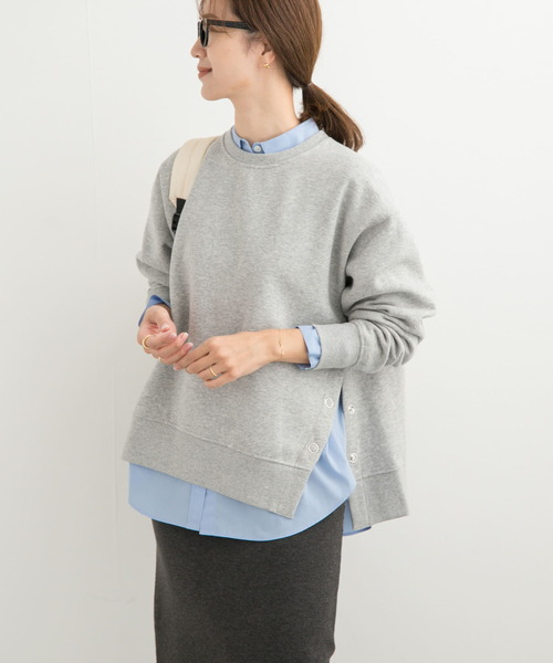 URBAN RESEARCH DOORS(アーバンリサーチドアーズ)の「『UR TECH』裏起毛サイド釦スウェット(スウェット・レディース・ブラック/グレー系その他/ピンク・MEDIUM)」の14枚目の写真