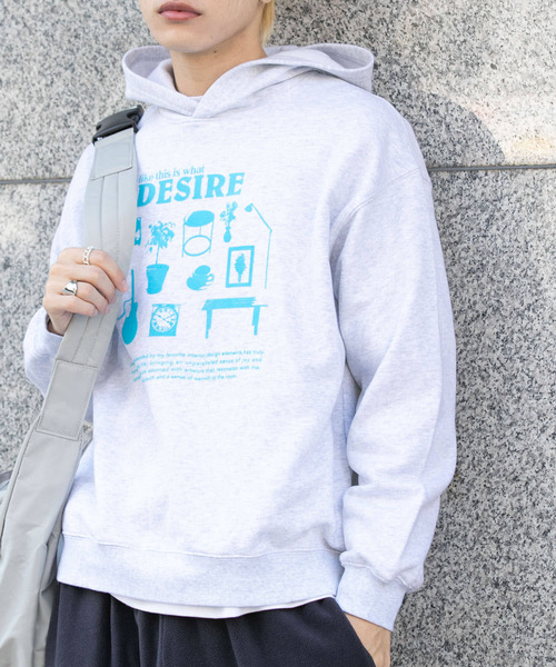 SENSE OF PLACE by URBAN RESEARCH（センスオブプレイスバイアーバンリサーチ）の「Furniture Graphic hoodie（パーカー・メンズ・グレー/ネイビー/ブラック・MEDIUM/LARGE）」の4枚目の写真