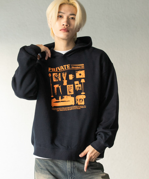 SENSE OF PLACE by URBAN RESEARCH（センスオブプレイスバイアーバンリサーチ）の「Furniture Graphic hoodie（パーカー・メンズ・グレー/ネイビー/ブラック・MEDIUM/LARGE）」の14枚目の写真