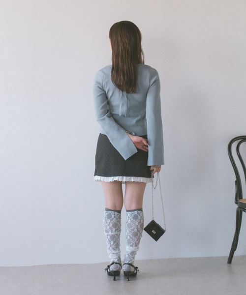 ECREL（エクレール）の「フロントホックレイヤードトップス（ニット/セーター・レディース・ベビーピンク/ライトブルー/ブラック・FREE）」の19枚目の写真