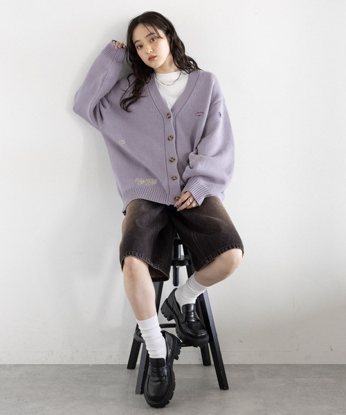 RAGEBLUE(レイジブルー)の「カモフラ/加工デニムワイドハーフパンツ(デニムパンツ・レディース・ブラック/カモフラージュ・FREE)」の8枚目の写真