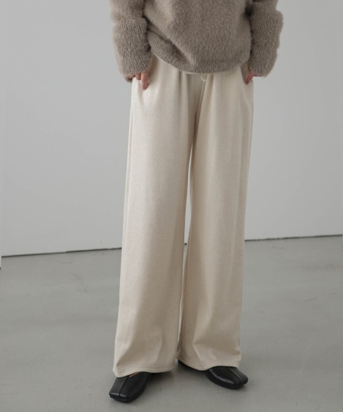 La-gemme(ラジェム)の「ストレッチリブパンツ(その他パンツ・レディース・アイボリー/ブラック/グレー/ブラウン・M/L)」の6枚目の写真