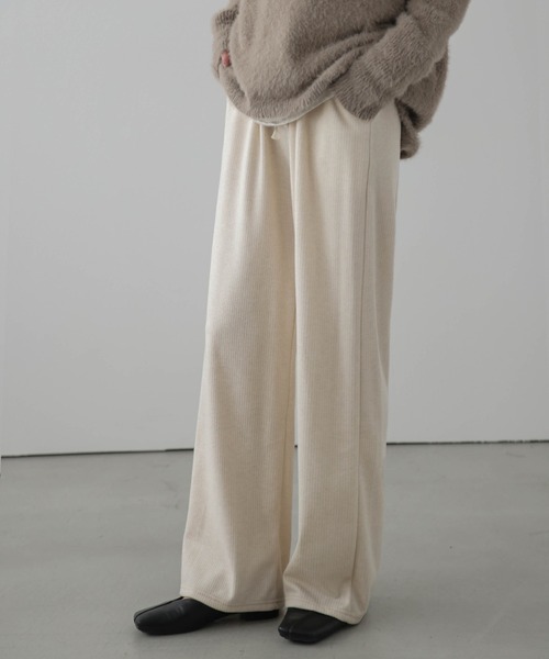 La-gemme(ラジェム)の「ストレッチリブパンツ(その他パンツ・レディース・アイボリー/ブラック/グレー/ブラウン・M/L)」の7枚目の写真
