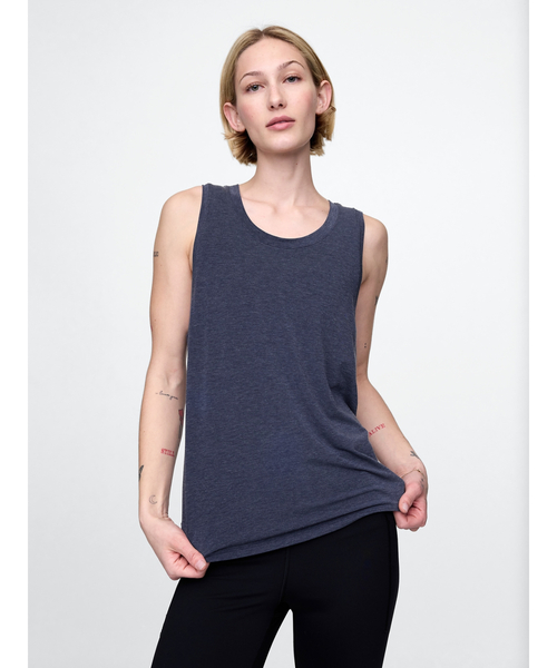 GAP(ギャップ)の「GapFit ブリーズ タンクトップ(タンクトップ・レディース・グレー/ブルー/ブラック/ホワイト/ネイビー・L/XXS/S/M/XS)」の4枚目の写真