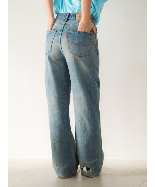 Ungrid（アングリッド）の「ハイウエストルーズストレートデニム（デニムパンツ・レディース・ブルー・24inch/25inch/26inch）」の4枚目の写真