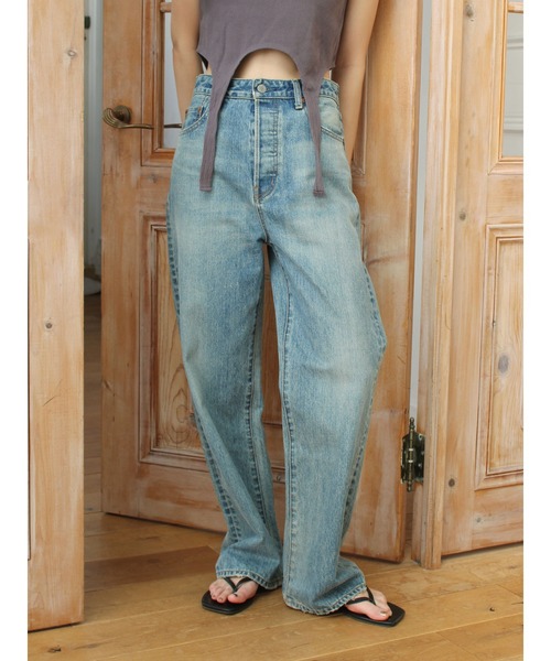 Ungrid（アングリッド）の「ハイウエストルーズストレートデニム（デニムパンツ・レディース・ブルー・24inch/25inch/26inch）」の7枚目の写真