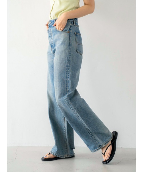 Ungrid（アングリッド）の「ハイウエストルーズストレートデニム（デニムパンツ・レディース・ブルー・24inch/25inch/26inch）」の16枚目の写真