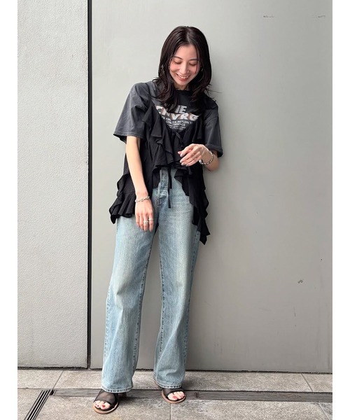 Ungrid（アングリッド）の「ハイウエストルーズストレートデニム（デニムパンツ・レディース・ブルー・24inch/25inch/26inch）」の15枚目の写真